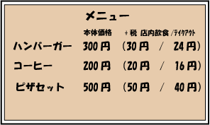 ①両方の消費税額を表示する方法